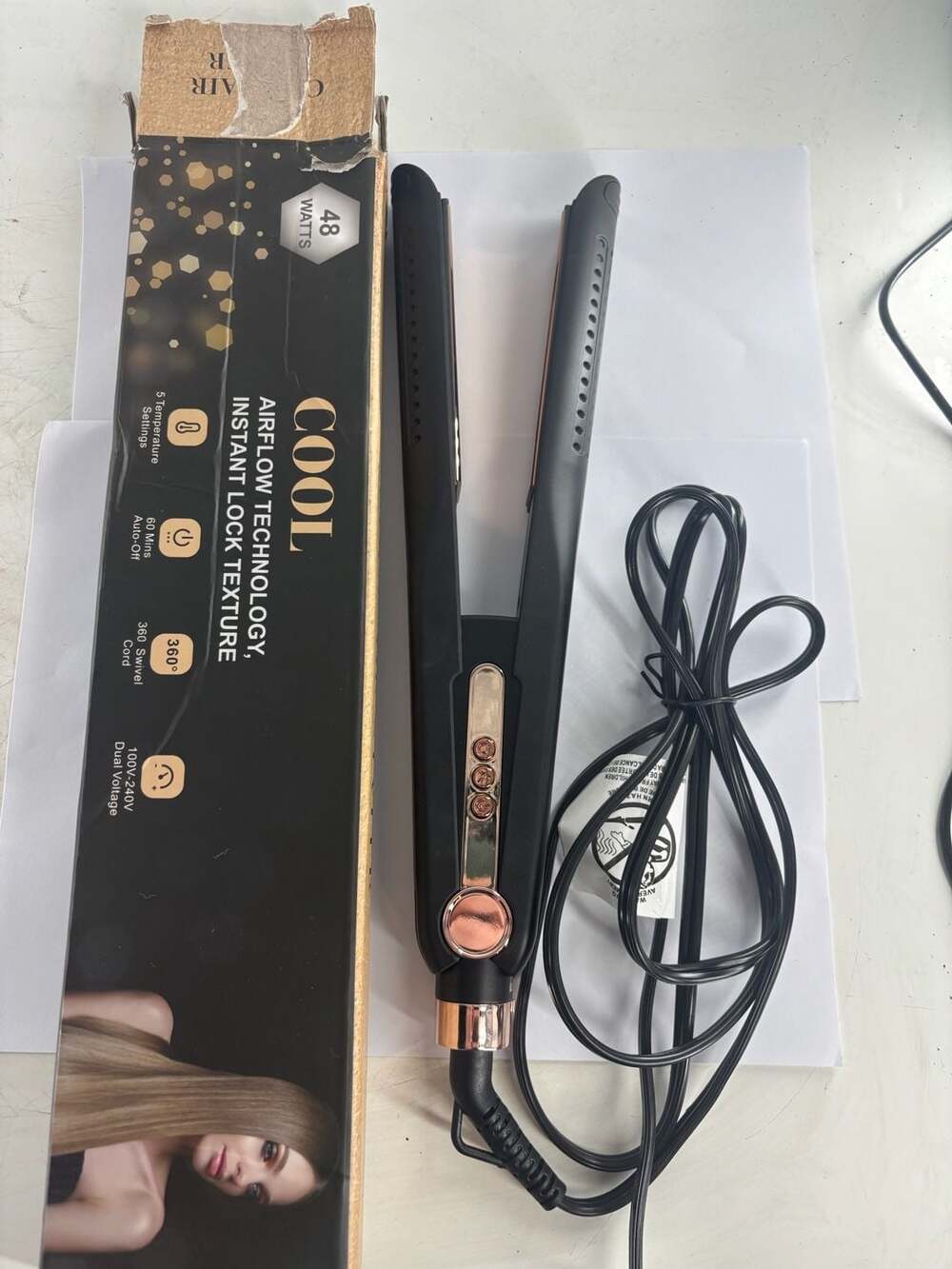 SKIMI Cool Air Technology Instant Lock Texture Hair Straightener Iron